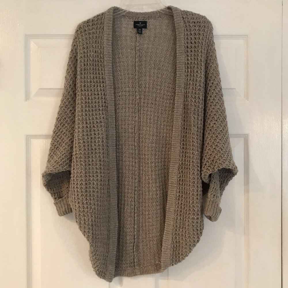 Brown Waffle Cardigan